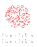 Worksheets Valentine's Day Tracing