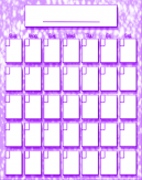 Purple Dotted Calendars
