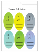 Easter Addition Worksheets