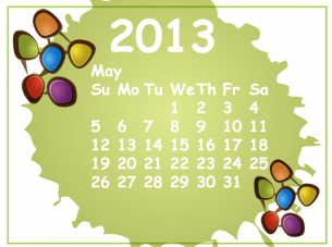 May 2013 Month Calendars