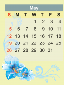 May Flowers Calendars 2013