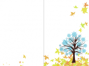 Blue Tree Autumn Card Makers
