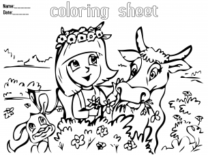 Animal Friends Coloring Sheets 