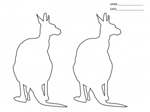 Double Kangaroo Stencils