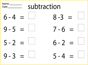 Printable Math Worksheets Subtraction