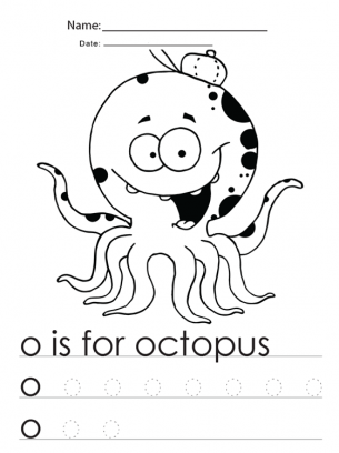 Kindergarten Worksheets Octopus