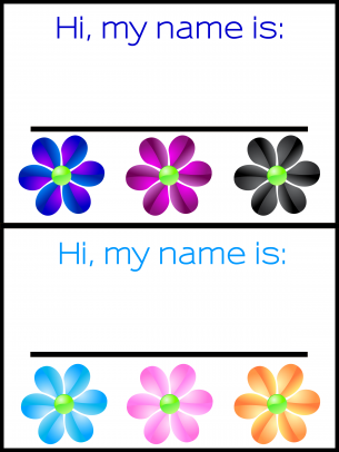 Flower Name Tags