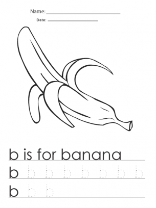 Letter B Kindergarten Worksheets 