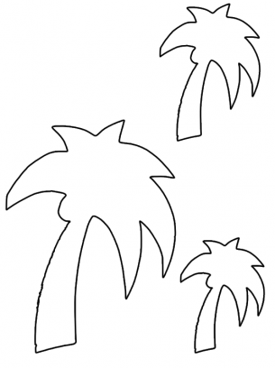 Palm Tree Activities Template - Draw Palm Tree Outlines With This Pintable Cut-Out Template
