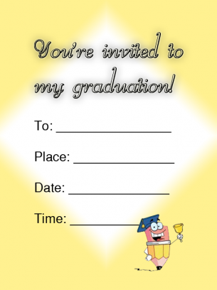 Pencil Graduation Invitations