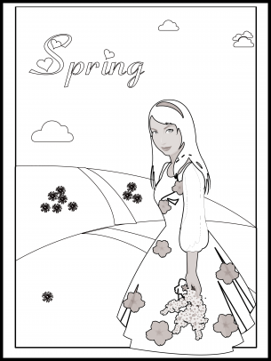 Spring Coloring Sheet