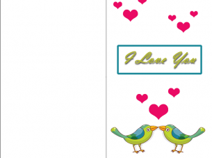 Greeting Cards I love You - Free Printable I Love Your Greeting Card