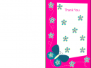 Thank You Cards Pink Butterfly