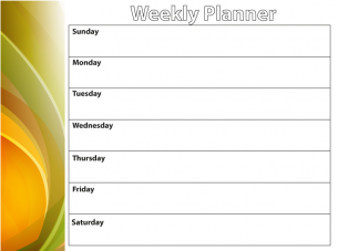 Green Weekly Printable Calendars