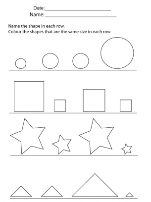 Kindergarten Sorting Worksheets