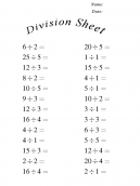 More Division Worksheets