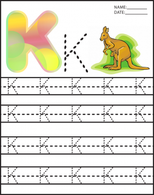 Letter K Alphabet Worksheet