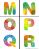 Alphabet Uppercase Flash Cards Letters M-R