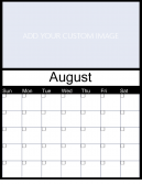 Personalized and Customize August any year on this Calendar