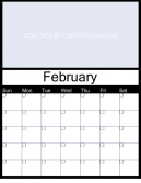 Newly Personalized February Blank Calendar ready to add your own styling