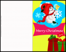 Cute Snowman Christmas Greeting Card