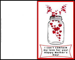 Contain Mother's Day Card