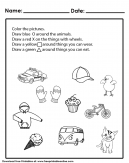 Step by Step Draw and Color Worksheet