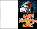 Grim Reaper Happy Halloween Fun Greeting Card
