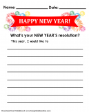 New Year's Resolution Goal Sheet? - Happy new year! What is your new years resolution. This year I would like to...
