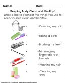 Worksheet on Personal Hygiene Tools - Keep body clean and healthy.