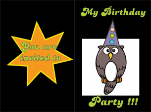 Owl Birthday Invitation