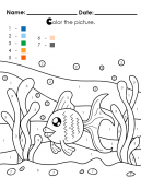 Under the sea paint by numbers coloring sheet