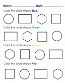 Recognise the Circle - Shape recognition with Colors - Blue, Green, Yellow, Red