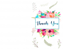 Thank You Card with Spring and Flower Theme - Mother’s Day, birthday, and general greeting cards. 