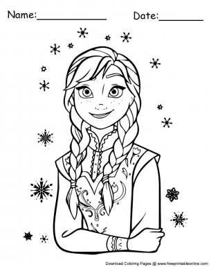 Princess Anna of Arendelle Coloring Page