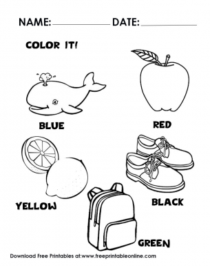 Let's Color it - Correctly Read the Color Written on The Coloring page and color it!