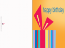 Happy Birthday Gift Card - Card featuring a colorful gift box