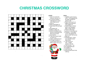 Christmas Crossword Puzzle 