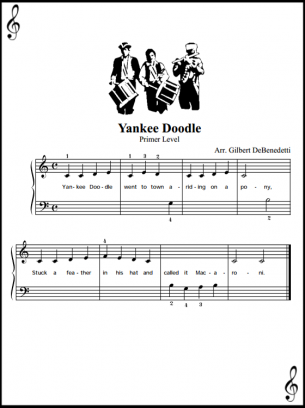 Yankee Doodle Piano Sheet