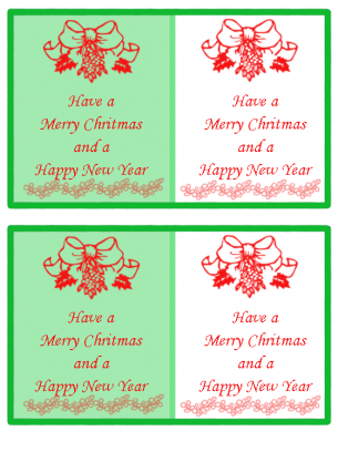 Green and White Holiday Greeting Card 