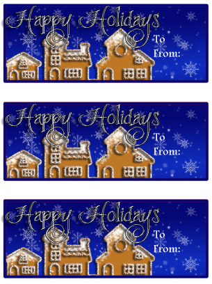 Snow Village Holiday Card 