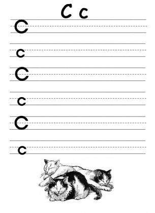 Trace the letter "C" Worksheet