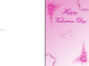 Pink Hearts Valentine's Day Card