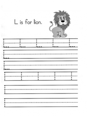 Trace the Letter L Worksheet