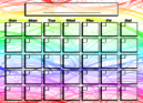 Rainbow Colors Blank Calendar - colorful design with a rainbow pattern