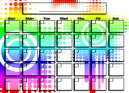 Rainbow Sparkles Blank Calendar - colorful design with a rainbow pattern