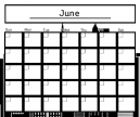 Monthly Calendar June that can be use for any year or month