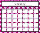 Heart Monthly Calendars February good for valentines days