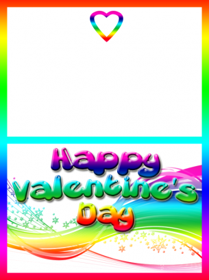 Happy Valentine's Day Card Rainbow