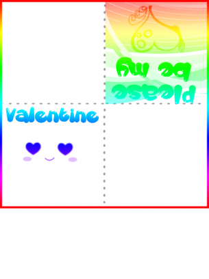 Rainbow Valentine's Day Card